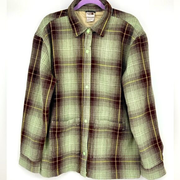 NWT The North Face Valley Twill Utility Misty Sage Plaid XL - Picture 3 of 14